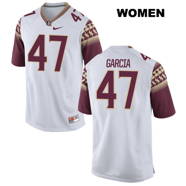 Women's NCAA Nike Florida State Seminoles #47 Joseph Garcia College White Stitched Authentic Football Jersey CXF7669YR